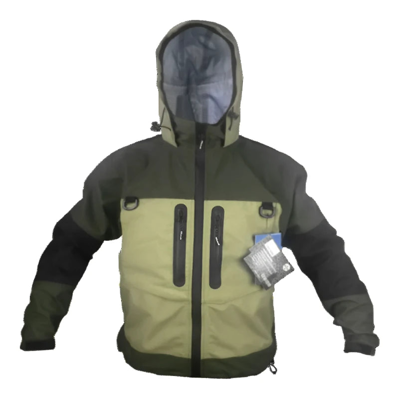 Waterproof Fishing Jacket for Men - Durable and Leakproof Army Green / L
